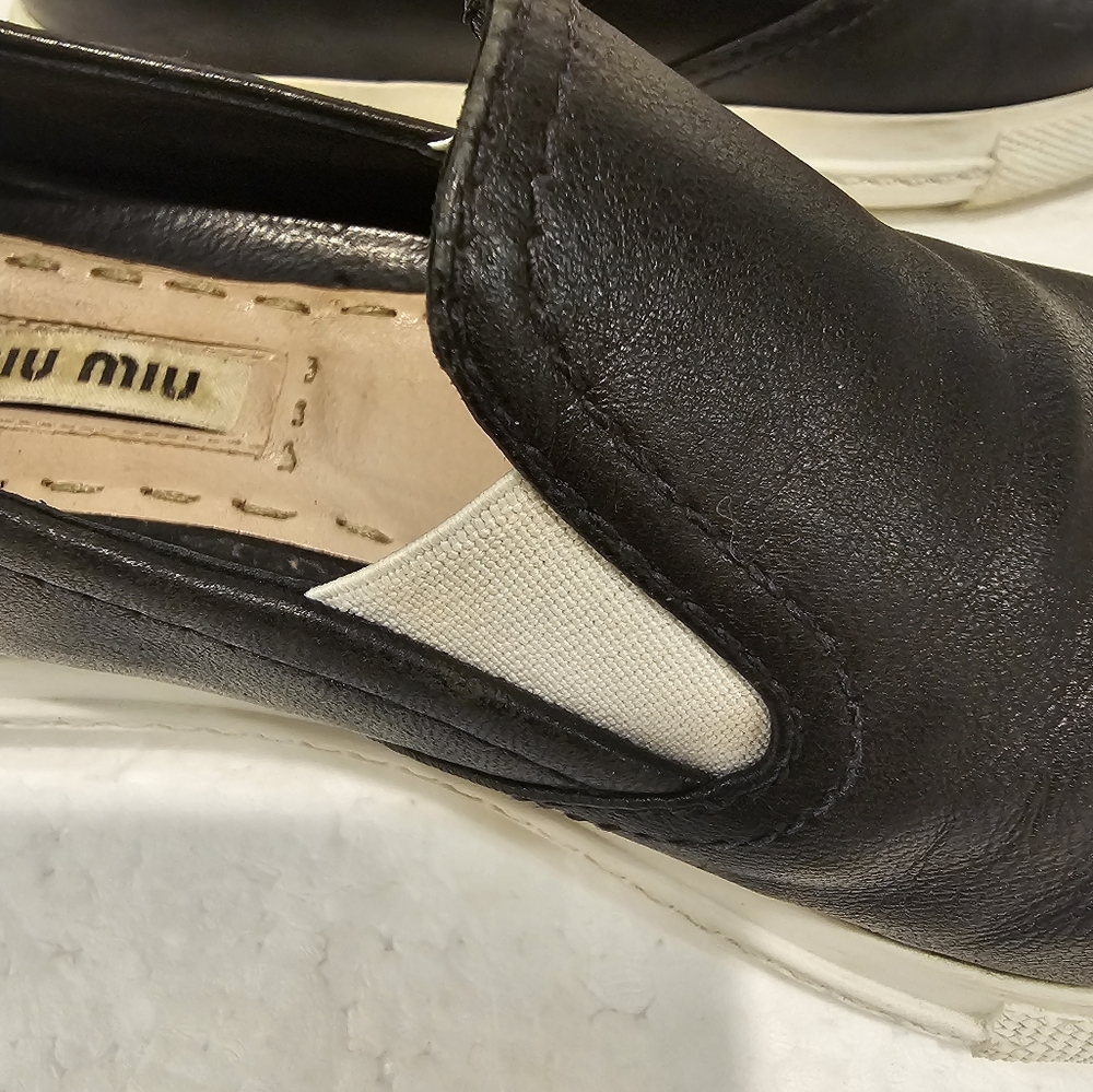 Miu Miu Capped Toe Slip on loafers - Picture 10 of 14